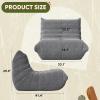 imageWLIVE Bean Bag Chair for Adults Teddy Fleece Togo Chair Giant Memory Foam for Living Room and Bedroom Single GreyGrey