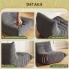 imageWLIVE Bean Bag Chair for Adults Teddy Fleece Togo Chair Giant Memory Foam for Living Room and Bedroom Single GreyGrey