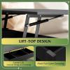 imageWLIVE Coffee Table Lift Top Coffee Table with 2 Drawers Large Hidden Compartment and Open Storage Shelf Lift Tabletop Dining Table for Living Room EspressoBlack