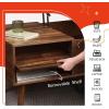 imageWLIVE Coffee Table Lift Top Coffee Table with 2 Drawers Large Hidden Compartment and Open Storage Shelf Lift Tabletop Dining Table for Living Room EspressoRetro Brown