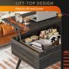 imageWLIVE Coffee Table Lift Top Coffee Table with 2 Drawers Large Hidden Compartment and Open Storage Shelf Lift Tabletop Dining Table for Living Room EspressoCharcoal Black