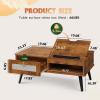 imageWLIVE Coffee Table for Living Room Small Coffee Table with Storage Lift Top Modern Wooden Dining Center Table with Storage Shelf amp Hidden Compartment 315 BlackRustic Brown