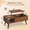 imageWLIVE Coffee Table for Living Room Small Coffee Table with Storage Lift Top Modern Wooden Dining Center Table with Storage Shelf amp Hidden Compartment 315 BlackWalnut