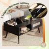 imageWLIVE Coffee Table for Living Room Small Coffee Table with Storage Lift Top Modern Wooden Dining Center Table with Storage Shelf amp Hidden Compartment 315 BlackBlack