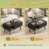 imageWLIVE Coffee Table for Living Room Small Coffee Table with Storage Lift Top Modern Wooden Dining Center Table with Storage Shelf amp Hidden Compartment 315 BlackBlack