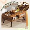 imageWLIVE Coffee Table for Living Room Small Coffee Table with Storage Lift Top Modern Wooden Dining Center Table with Storage Shelf amp Hidden Compartment 315 BlackRustic Brown