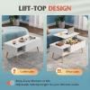 imageWLIVE Coffee Table for Living Room Small Coffee Table with Storage Lift Top Modern Wooden Dining Center Table with Storage Shelf amp Hidden Compartment 315 BlackWhite