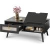 imageWLIVE Coffee Table for Living Room Small Coffee Table with Storage Lift Top Modern Wooden Dining Center Table with Storage Shelf amp Hidden Compartment 315 BlackBlack