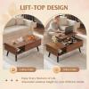 imageWLIVE Coffee Table for Living Room Small Coffee Table with Storage Lift Top Modern Wooden Dining Center Table with Storage Shelf amp Hidden Compartment 315 BlackWalnut