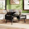 imageWLIVE Coffee Table for Living Room Small Coffee Table with Storage Lift Top Modern Wooden Dining Center Table with Storage Shelf amp Hidden Compartment 315 BlackBlack