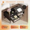 imageWLIVE Coffee Table for Living Room Small Coffee Table with Storage Lift Top Modern Wooden Dining Center Table with Storage Shelf amp Hidden Compartment 315 BlackBlack