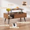 imageWLIVE Coffee Table for Living Room Small Coffee Table with Storage Lift Top Modern Wooden Dining Center Table with Storage Shelf amp Hidden Compartment 315 BlackWalnut