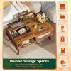 imageWLIVE Coffee Table for Living Room Small Coffee Table with Storage Lift Top Modern Wooden Dining Center Table with Storage Shelf amp Hidden Compartment 315 BlackRustic Brown