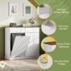 imageWLIVE Double Tilt Out Trash Can Cabinet 2  10 Gallon Hidden Laundry Hamper with Storage Drawers Pet Proof Wooden Trash Cabinets for Kitchen Home Laundry White