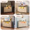imageWLIVE Dresser TV Stand for 45 50 55 inch TV Entertainment Center with LED Lights amp Charging Station Chest of Drawers with 8 Fabric Drawers and Open Shelves for Living Room Hallway APinkCream White