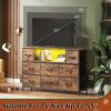 imageWLIVE Dresser TV Stand for 45 50 55 inch TV Entertainment Center with LED Lights amp Charging Station Chest of Drawers with 8 Fabric Drawers and Open Shelves for Living Room Hallway APinkRustic Brown