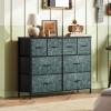 imageWLIVE Dresser for Bedroom with 8 Drawers Wide Fabric Dresser for Storage and Organization Bedroom Dressers Chest of Drawers for Living Room Closet Hallway Cloudy PinkTurquoise