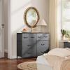 imageWLIVE Dresser for Bedroom with 8 Drawers Wide Fabric Dresser for Storage and Organization Bedroom Dressers Chest of Drawers for Living Room Closet Hallway Cloudy PinkDark Grey