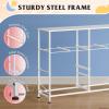 imageWLIVE Dresser for Bedroom with 8 Drawers Wide Fabric Dresser for Storage and Organization Bedroom Dressers Chest of Drawers for Living Room Closet Hallway Cloudy PinkTiedye Purple Print