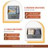 imageWLIVE Dresser for Bedroom with 8 Drawers Wide Fabric Dresser for Storage and Organization Bedroom Dressers Chest of Drawers for Living Room Closet Hallway Cloudy PinkDark Grey