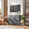 imageWLIVE Dresser for Bedroom with 8 Drawers Wide Fabric Dresser for Storage and Organization Bedroom Dressers Chest of Drawers for Living Room Closet Hallway Cloudy PinkDark Grey