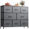 imageWLIVE Dresser for Bedroom with 8 Drawers Wide Fabric Dresser for Storage and Organization Bedroom Dressers Chest of Drawers for Living Room Closet Hallway Cloudy PinkDark Grey