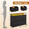 imageWLIVE Dresser for Bedroom with 8 Drawers Wide Fabric Dresser for Storage and Organization Bedroom Dressers Chest of Drawers for Living Room Closet Hallway Cloudy PinkBlack