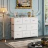 imageWLIVE Dresser for Bedroom with 8 Drawers Wide Fabric Dresser for Storage and Organization Bedroom Dressers Chest of Drawers for Living Room Closet Hallway Cloudy PinkWhite