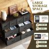 imageWLIVE Dresser for Bedroom with 8 Drawers Wide Fabric Dresser for Storage and Organization Bedroom Dressers Chest of Drawers for Living Room Closet Hallway Cloudy PinkBlack