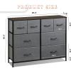 imageWLIVE Dresser for Bedroom with 8 Drawers Wide Fabric Dresser for Storage and Organization Bedroom Dressers Chest of Drawers for Living Room Closet Hallway Cloudy PinkDark Grey