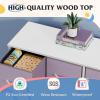 imageWLIVE Dresser for Bedroom with 8 Drawers Wide Fabric Dresser for Storage and Organization Bedroom Dressers Chest of Drawers for Living Room Closet Hallway Cloudy PinkPurple
