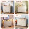 imageWLIVE Dresser for Bedroom with 8 Drawers Wide Fabric Dresser for Storage and Organization Bedroom Dressers Chest of Drawers for Living Room Closet Hallway Cloudy PinkCream White
