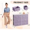 imageWLIVE Dresser for Bedroom with 8 Drawers Wide Fabric Dresser for Storage and Organization Bedroom Dressers Chest of Drawers for Living Room Closet Hallway Cloudy PinkPurple