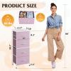 imageWLIVE Dresser with 4 Drawers Storage Tower Organizer Unit Fabric Dresser for Bedroom Hallway Entryway Closets Sturdy Steel Frame Wood Top Easy Pull Handle Vintage GreenApink