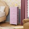 imageWLIVE Dresser with 4 Drawers Storage Tower Organizer Unit Fabric Dresser for Bedroom Hallway Entryway Closets Sturdy Steel Frame Wood Top Easy Pull Handle Vintage GreenApink