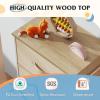 imageWLIVE Dresser with 4 Drawers Storage Tower Organizer Unit Fabric Dresser for Bedroom Hallway Entryway Closets Sturdy Steel Frame Wood Top Easy Pull Handle Vintage GreenCream White