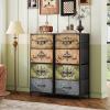 imageWLIVE Dresser with 4 Drawers Storage Tower Organizer Unit Fabric Dresser for Bedroom Hallway Entryway Closets Sturdy Steel Frame Wood Top Easy Pull Handle Vintage GreenPattern