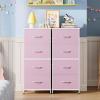 imageWLIVE Dresser with 4 Drawers Storage Tower Organizer Unit Fabric Dresser for Bedroom Hallway Entryway Closets Sturdy Steel Frame Wood Top Easy Pull Handle Vintage GreenApink