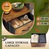 imageWLIVE Dresser with 4 Drawers Storage Tower Organizer Unit Fabric Dresser for Bedroom Hallway Entryway Closets Sturdy Steel Frame Wood Top Easy Pull Handle Vintage GreenRustic Brown Wood Grain Print
