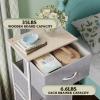 imageWLIVE Dresser with 4 Drawers Storage Tower Organizer Unit Fabric Dresser for Bedroom Hallway Entryway Closets Sturdy Steel Frame Wood Top Easy Pull Handle Vintage GreenLight Grey