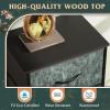 imageWLIVE Fabric Dresser 5Drawer Tall Dressers for Bedroom Storage Dresser Organizer with Fabric Bins Wood Top Sturdy Steel Frame Chest of Drawers for Closet Hallway PatternTurquoise