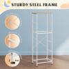 imageWLIVE Fabric Dresser 5Drawer Tall Dressers for Bedroom Storage Dresser Organizer with Fabric Bins Wood Top Sturdy Steel Frame Chest of Drawers for Closet Hallway PatternCream White