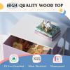 imageWLIVE Fabric Dresser 5Drawer Tall Dressers for Bedroom Storage Dresser Organizer with Fabric Bins Wood Top Sturdy Steel Frame Chest of Drawers for Closet Hallway PatternPurple