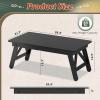 imageWLIVE Folding Coffee Table Portable Small Coffee Table with No Assembly Needed for Living Room Floor Table for Small Space Rustic BrownBlack