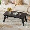 imageWLIVE Folding Coffee Table Portable Small Coffee Table with No Assembly Needed for Living Room Floor Table for Small Space Rustic BrownBlack