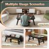 imageWLIVE Folding Coffee Table Portable Small Coffee Table with No Assembly Needed for Living Room Floor Table for Small Space Rustic BrownBlack
