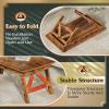 imageWLIVE Folding Coffee Table Portable Small Coffee Table with No Assembly Needed for Living Room Floor Table for Small Space Rustic BrownRustic Brown