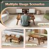 imageWLIVE Folding Coffee Table Portable Small Coffee Table with No Assembly Needed for Living Room Floor Table for Small Space Rustic BrownRustic Brown
