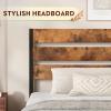 imageWLIVE Full Size Bed Frame with Headboard Metal Platform Bed Frame with Under Bed Storage 1500LBS Mattress Foundation No Box Spring Needed Easy Assembly Natural OakRustic Brown