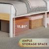 imageWLIVE Full Size Bed Frame with Headboard Metal Platform Bed Frame with Under Bed Storage 1500LBS Mattress Foundation No Box Spring Needed Easy Assembly Natural OakNatural Oak
